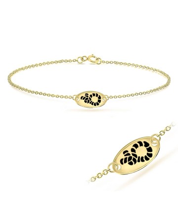 Rope Shape with Enamel Bracelet BRS-266-GP